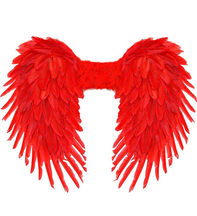 Red Foldable Feather Wings 80X60 Cm