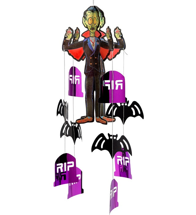 Halloween Character With Hanging Decorations 3 Styles Ass.: Vampire- Scarecrow - Skeleton