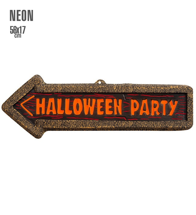 3D Neon Halloween Party Sign 56X17 Cm