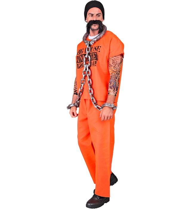 Inmate  Shirt, Pants, Cap, Moustache 