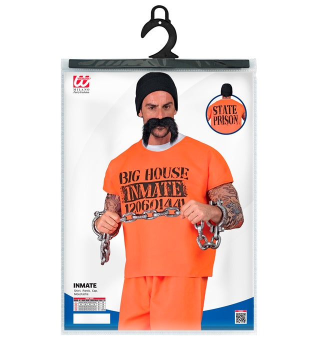 Inmate  Shirt, Pants, Cap, Moustache 