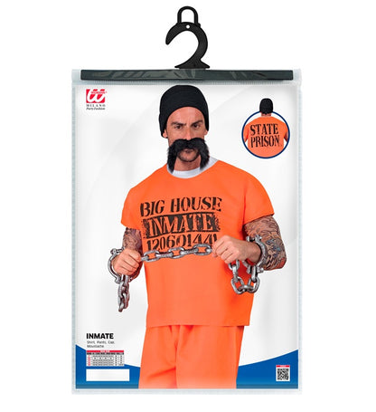Inmate  Shirt, Pants, Cap, Moustache 