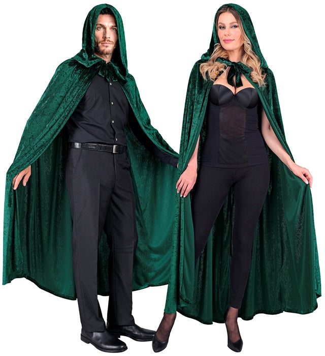Green Velvet Hooded Cape 140 Cm 