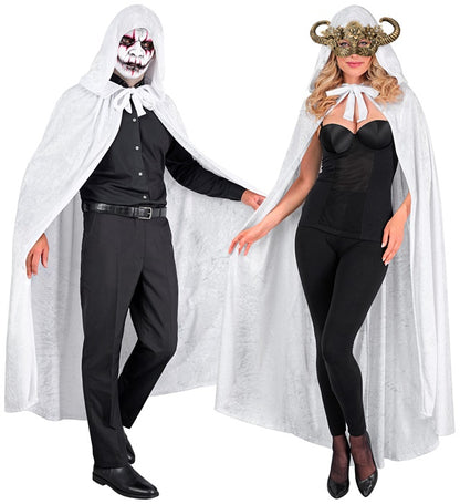 White Velvet Hooded Cape 140 Cm 