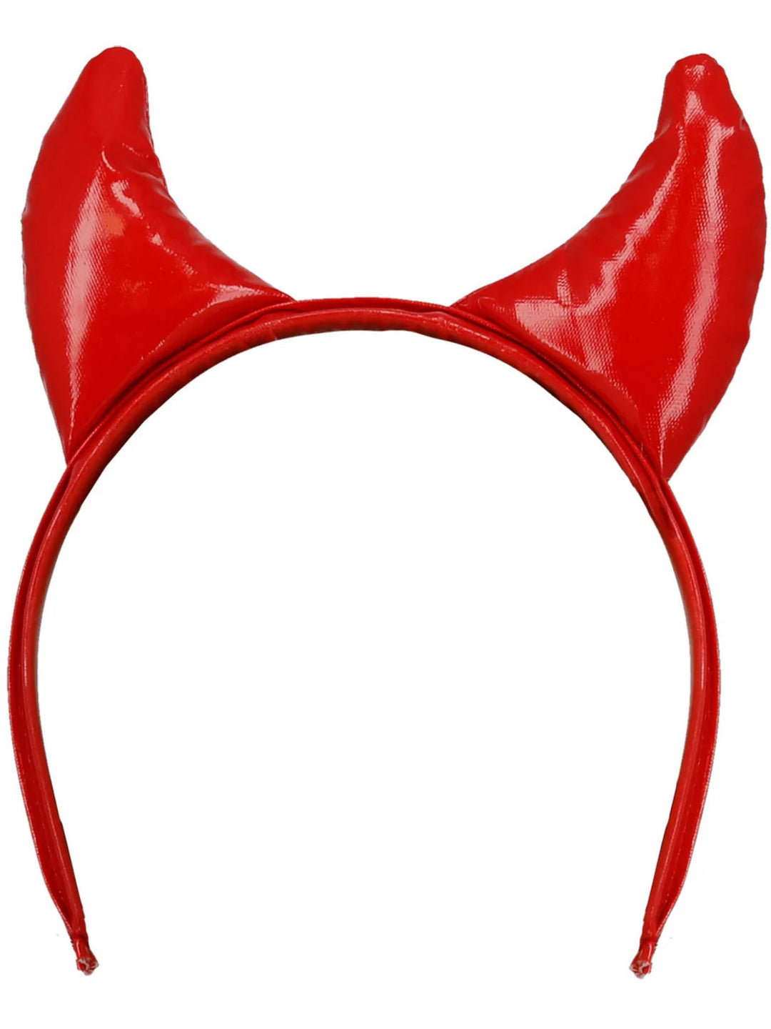 Red PVC Devil Horns on Headband Halloween Costume Accessory