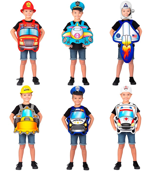 Profession Assortment  Costume, Headpiece  - 2 Pcs Each Of 6 Styles