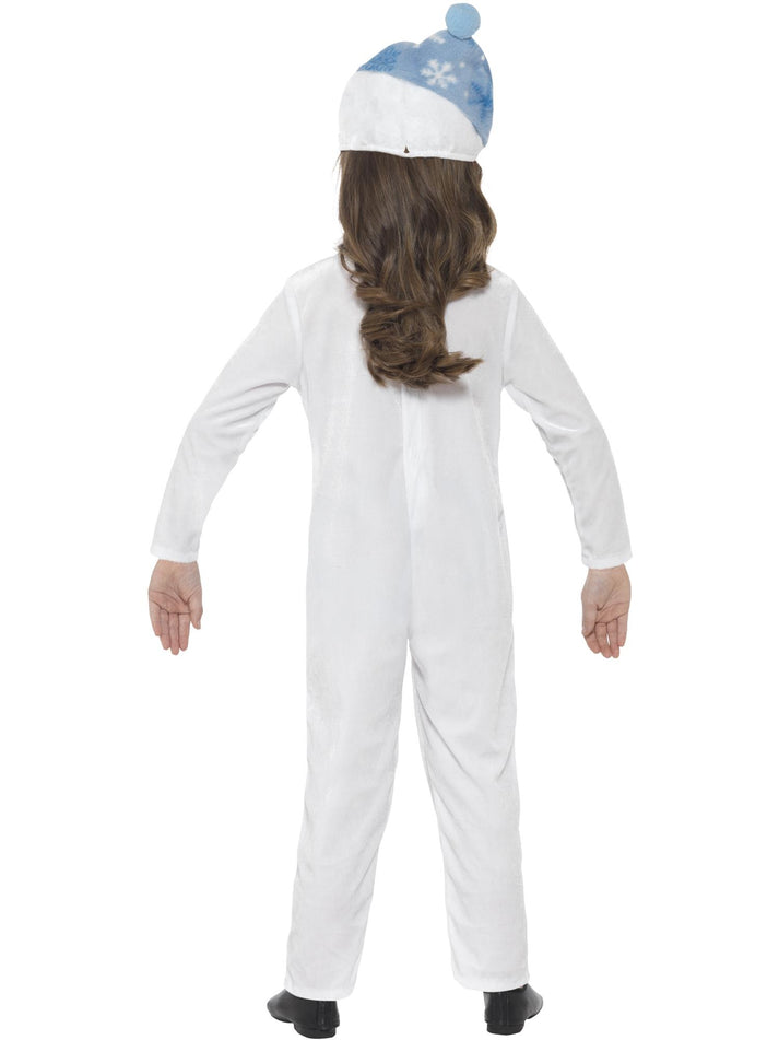 Snowman Toddler Costume Kids White Jumpsuit and Hat with Carrot Nose