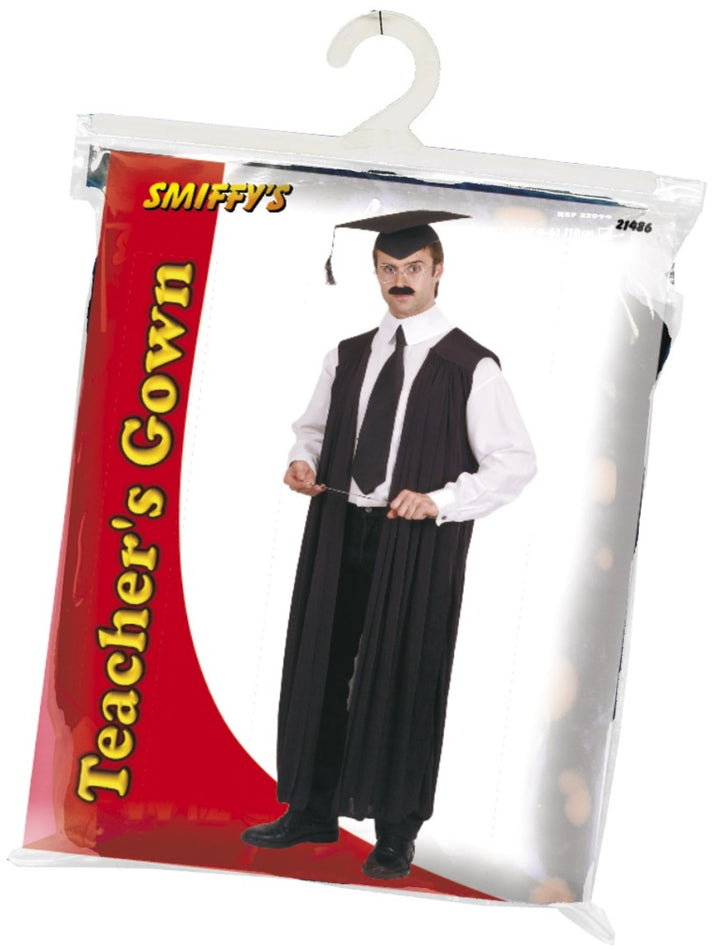 Teachers Gown Adult Black School Days Costume Accessory