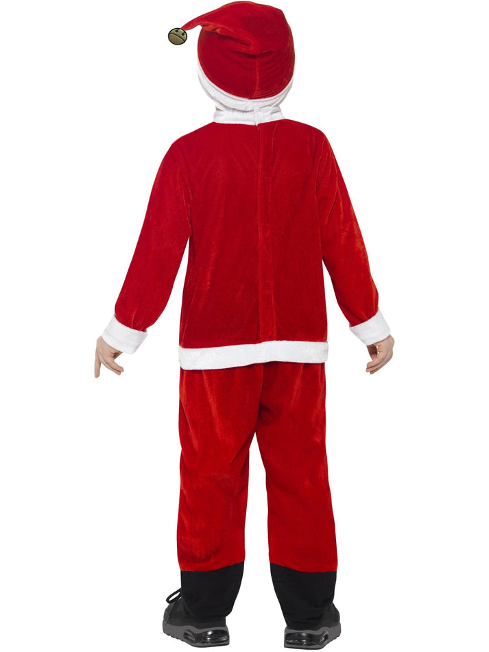 Santa Toddler Costume Kids Red White Jumpsuit and Hat