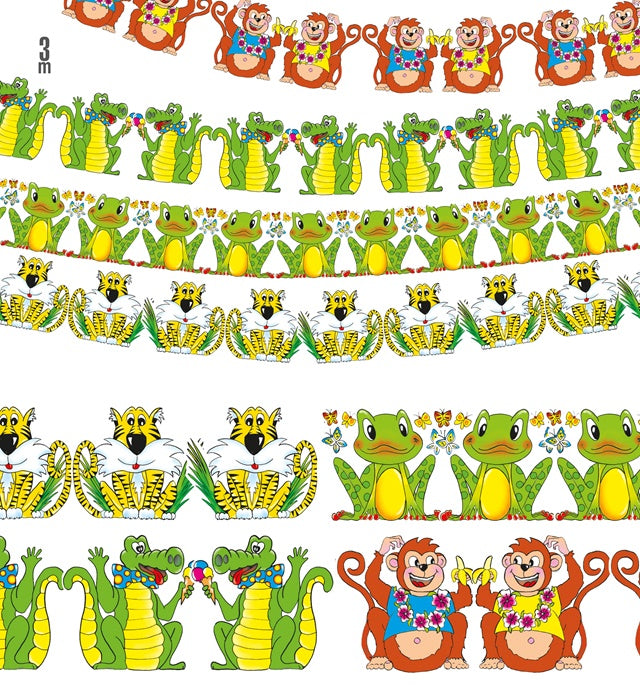 Funny Animals Paper Garland 3 M - 4 Styles Ass.