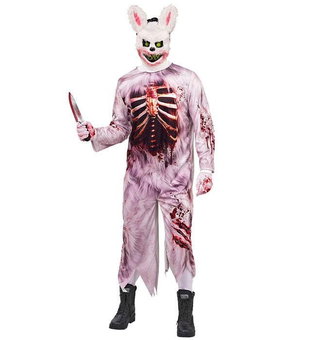 Zombie Bunny  Jumpsuit, Mask 