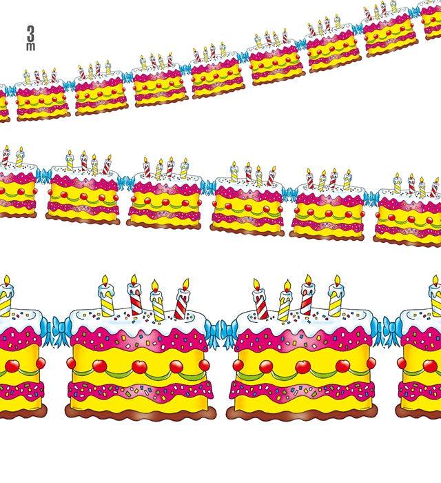 Birthday Cake Garland 3 M