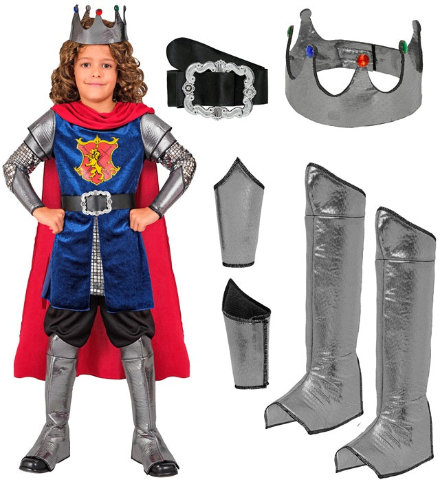 King  Coat With Cape, Belt, Cuffs, Crown, Boot Covers 