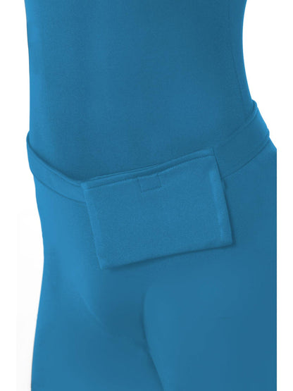 Second Skin Suit Adult Blue with Bumbag Concealed Fly and Under Chin Opening 5