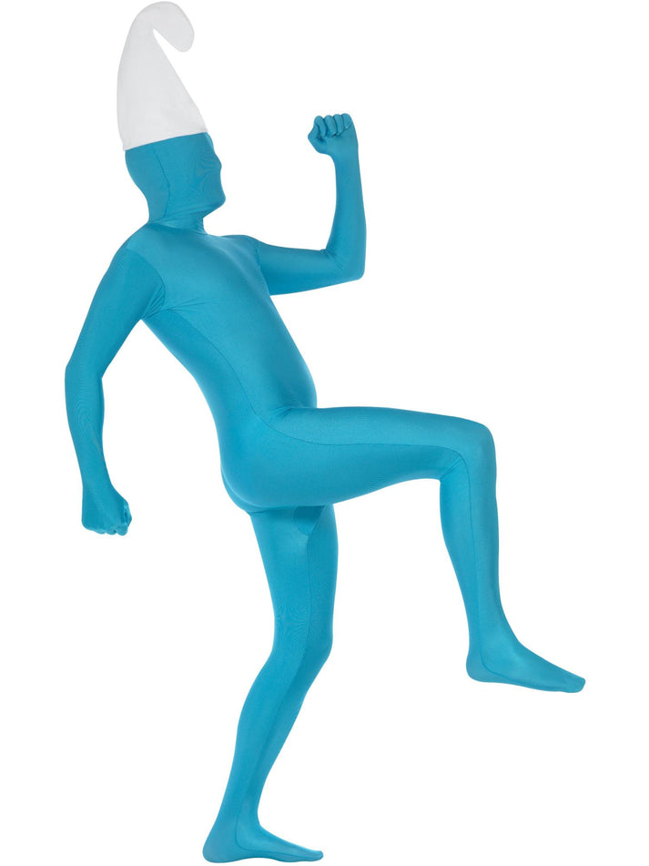 Second Skin Suit Adult Blue with Bumbag Concealed Fly and Under Chin Opening