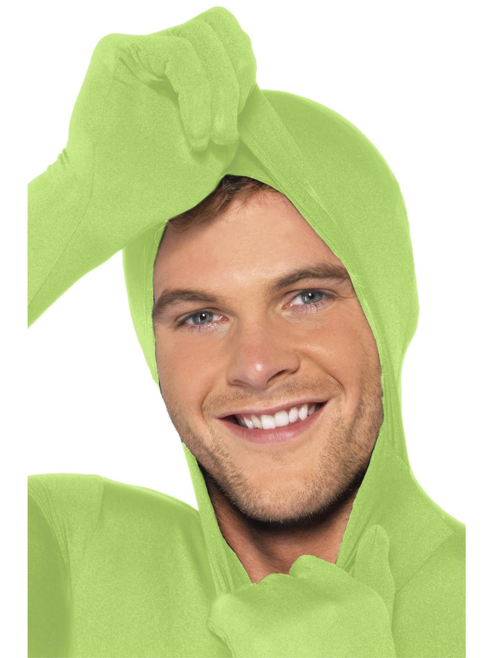 Second Skin Suit Adult Green with Bumbag Concealed Fly and Under Chin Opening