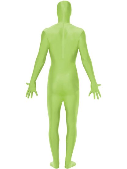 Second Skin Suit Adult Green with Bumbag Concealed Fly and Under Chin Opening 3