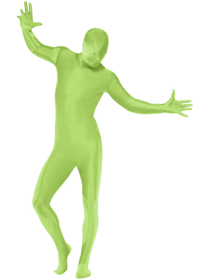 Second Skin Suit Adult Green with Bumbag Concealed Fly and Under Chin Opening 1