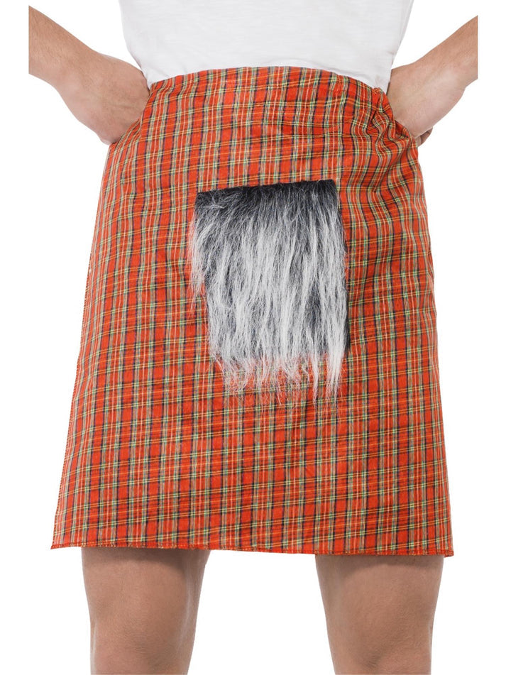 Tartan Kilt Red with Sporran Scottish Highlander Costume Accessory 1