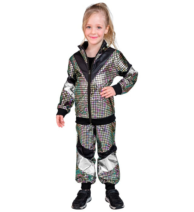 80'S Multicolor Reflective Shell Suit  Jacket, Pants 