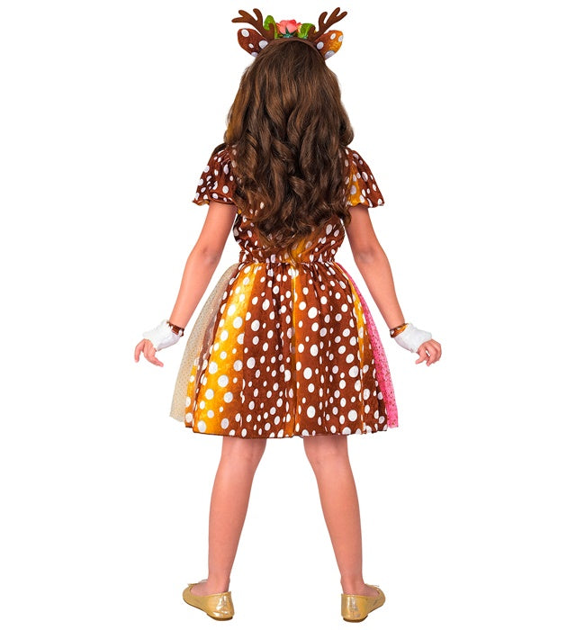 Reindeer  Dress, Headpiece, Fingerless Gloves 