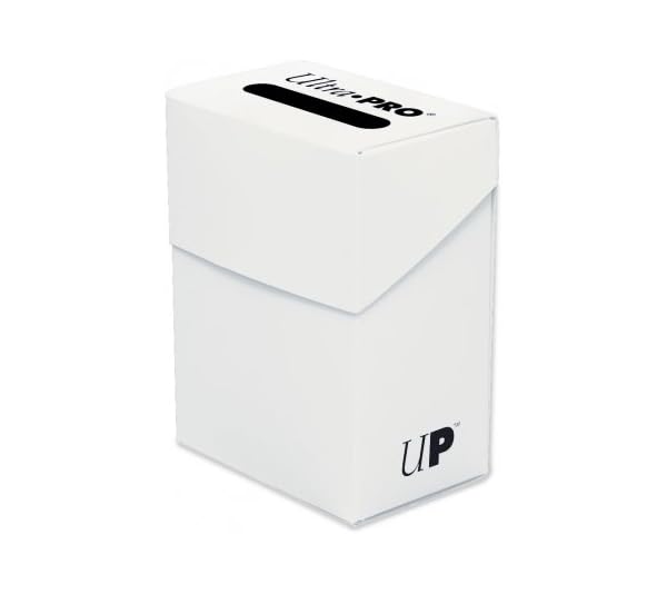 Ultra Pro - PRO 80+ Card Deck Box (White) - Protect Valuable Sports cards, Gaming Cards and Collectible Cards In a Compact Deck Box, Perfect For Traveling and Storage