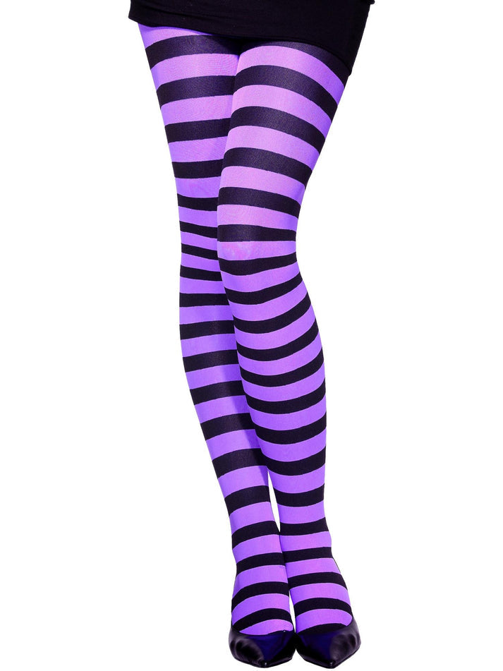 Tights Purple and Black Age 6 to 12 2