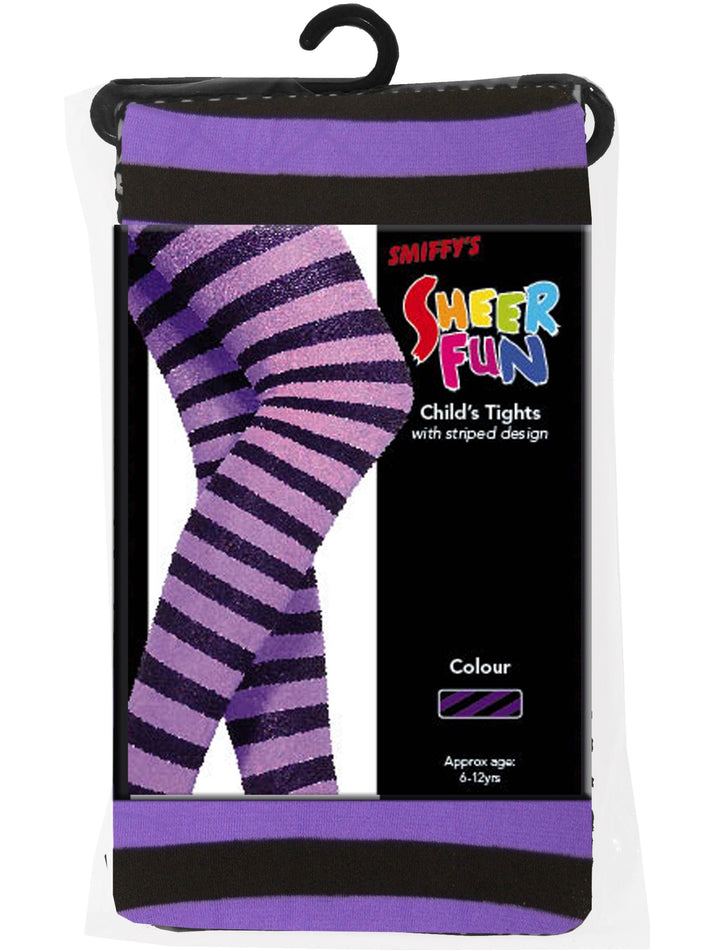 Tights Purple and Black Age 6 to 12 3