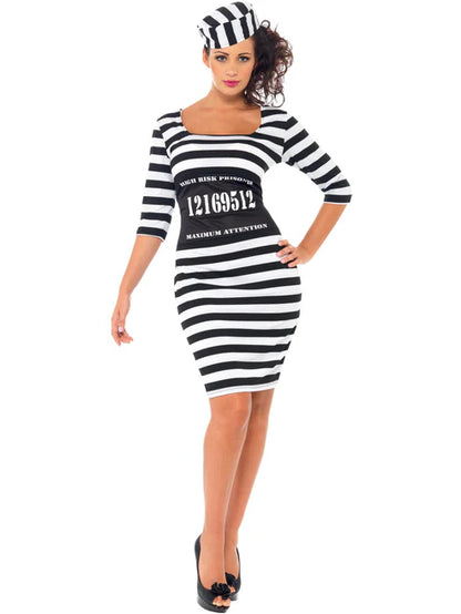 Classy Convict Costume Ladies Dress and Hat 4
