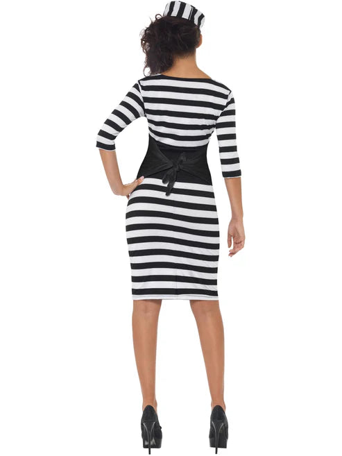 Classy Convict Costume Ladies Dress and Hat