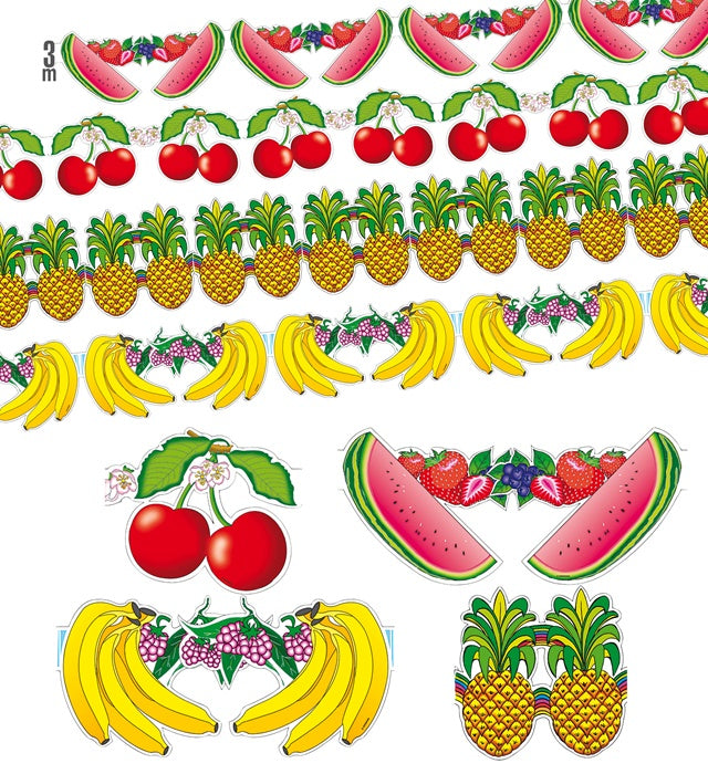 Fruit Paper Garland 3 M - 4 Styles Ass.