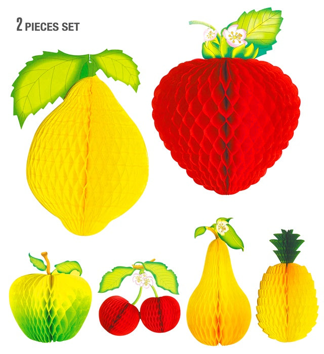 Set Of 2 Honeycomb Fruits 3 Combinations Ass.