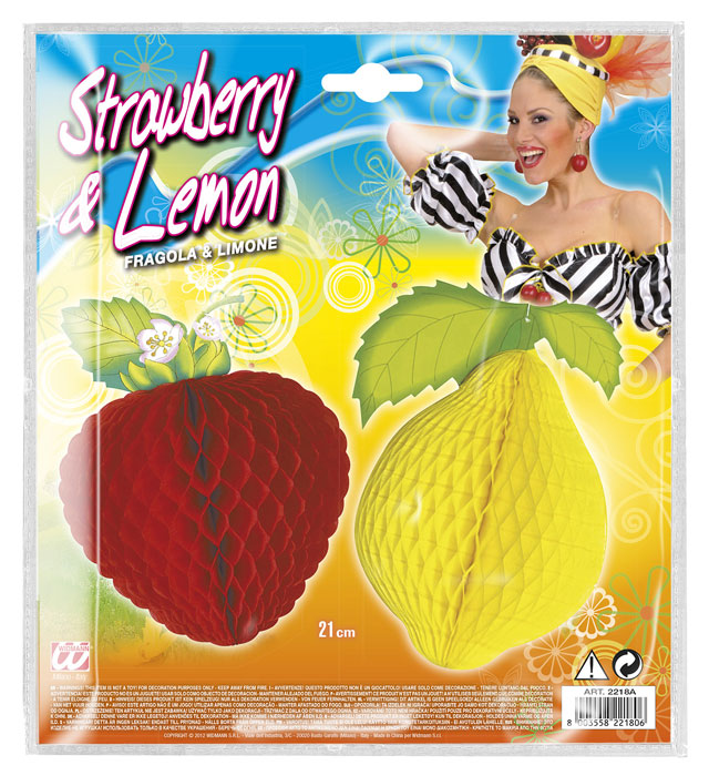 Set Of 2 Honeycomb Fruits 3 Combinations Ass.