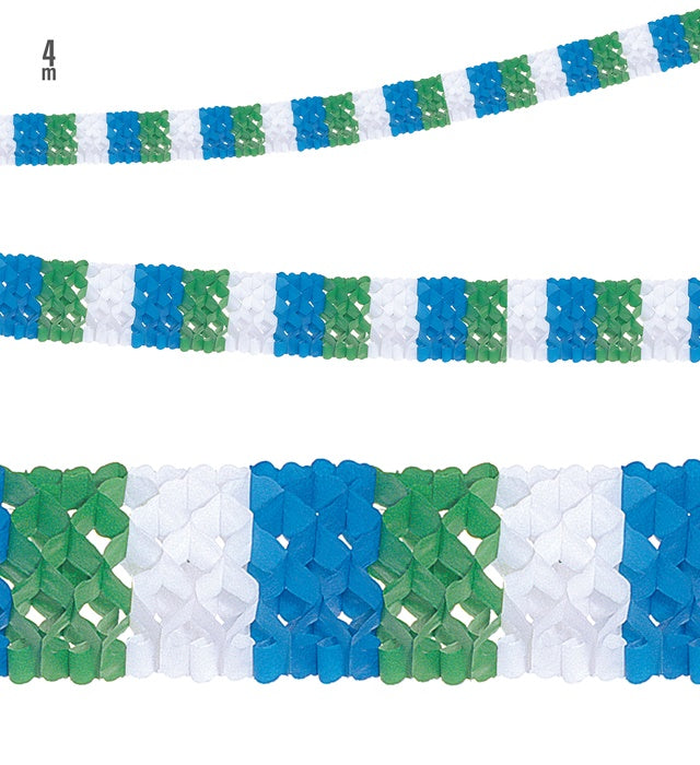 Tricolor Paper Garland Ø 18 Cm -4 M