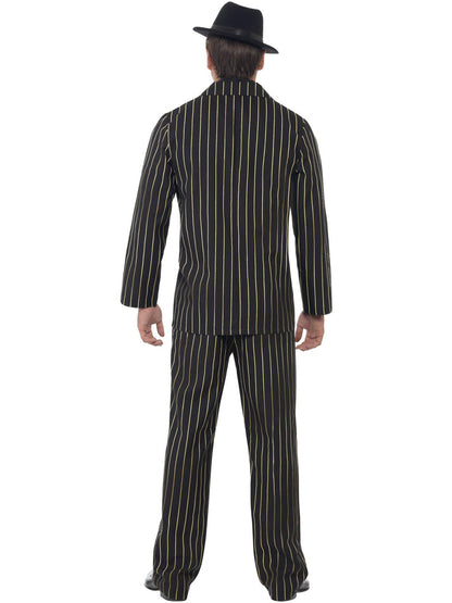 Gold Pinstripe Gangster Costume Mens Godfather Suit 3