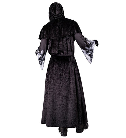 Screaming Souls  Hooded Robe With Capelet, Belt 