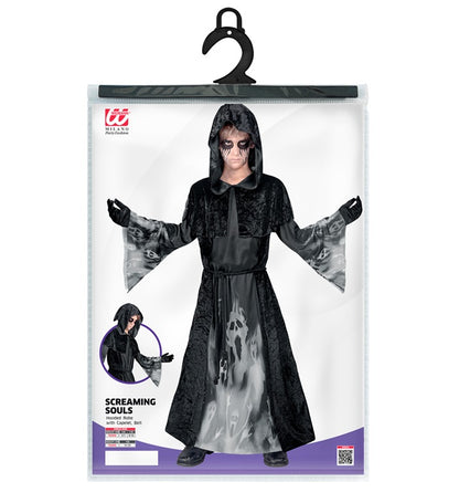 Screaming Souls  Hooded Robe With Capelet, Belt 
