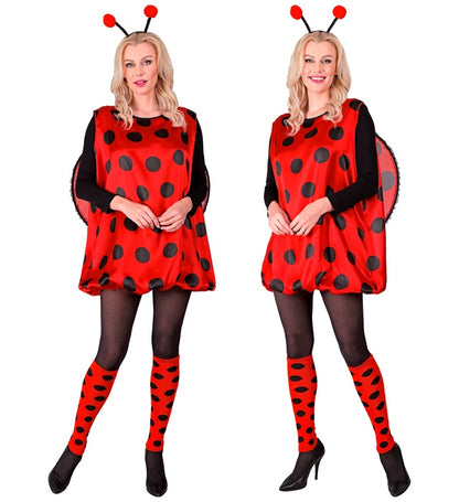 Ladybug  Dress, Leg Warmers, Wings, Antennas 