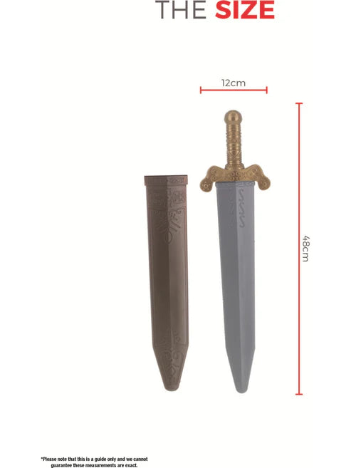 Roman Sword Plastic with Scabbard 50cm Costume Accessory
