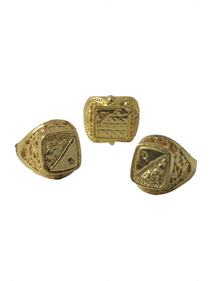 Assorted Rings Box of 24 Gold Adult Costume Accessory 2