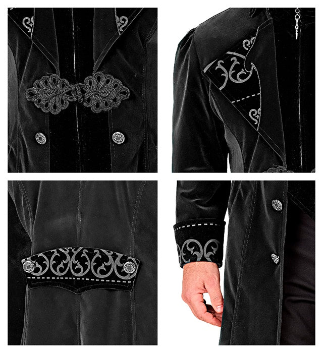 Black Velvet Gothic Coat