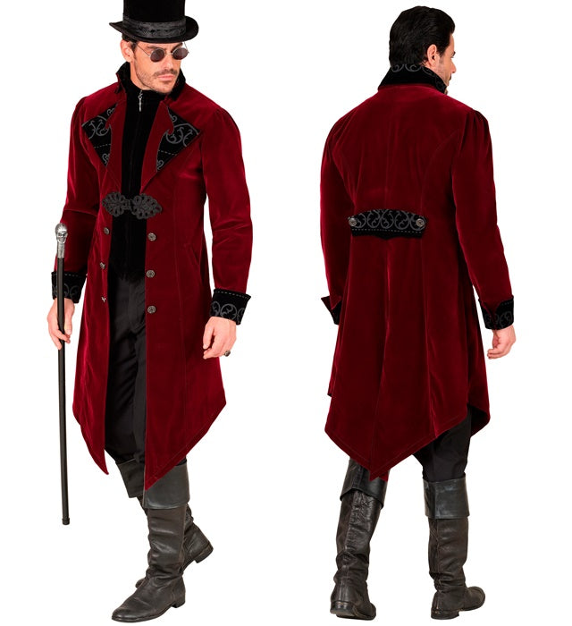 Burgundy Velvet Gothic Coat
