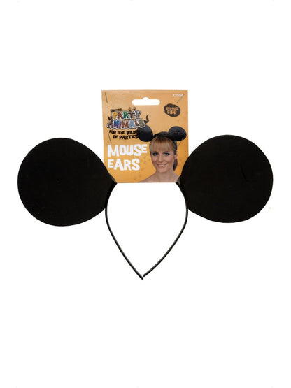 Mouse Ears On Headband Adult Black EVA Adult Costume Accessory 3
