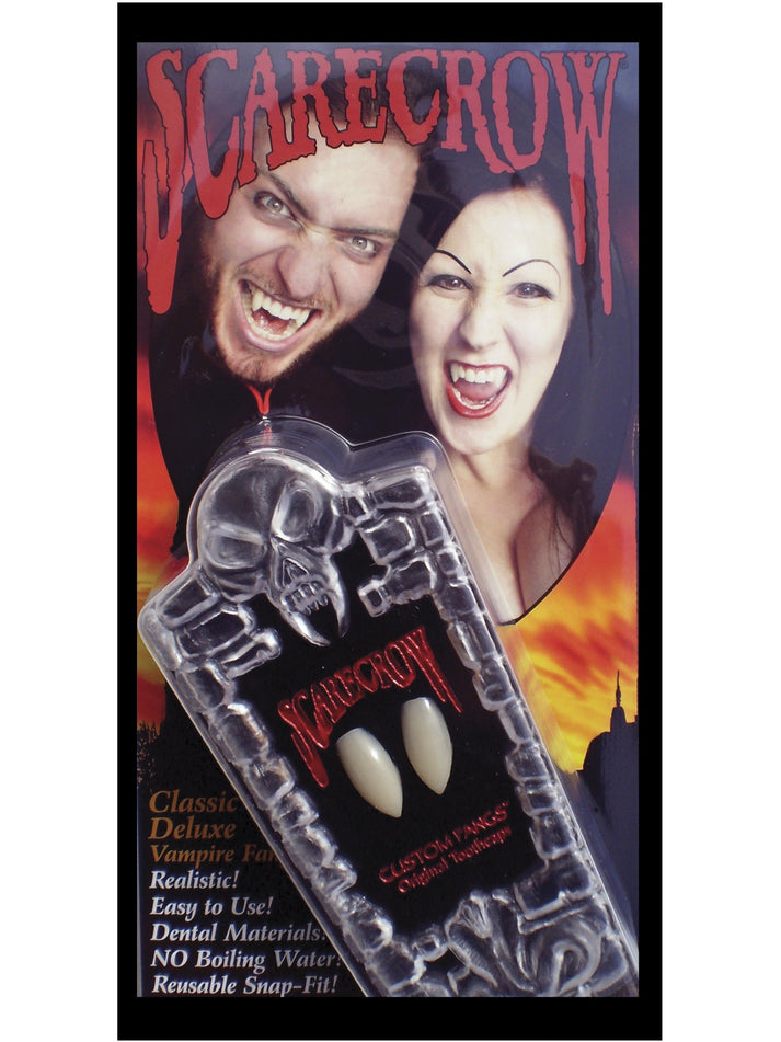 Classic Deluxe Vampire Fangs White Adult Costume Accessory 1