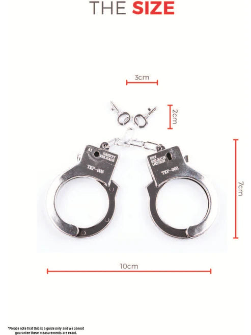 Plastic Hand Cuffs Adult Silver Coloured Police Costume Accessory 6