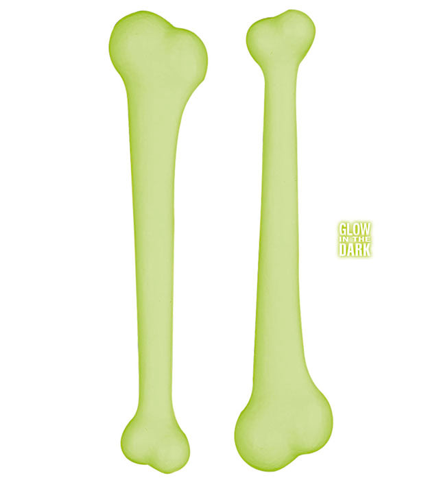 Set Of 2 Glow In The Dark Bone Maracas 23 Cm