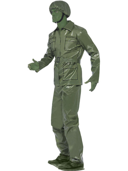 Toy Soldier Adult Green Uniform Costume Top Trousers Belt Hat and Foot-Base 2