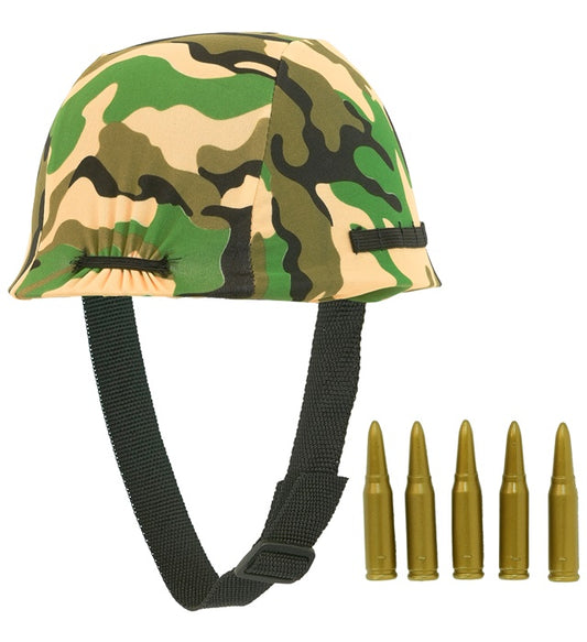 Soldier Helmet With Bullets