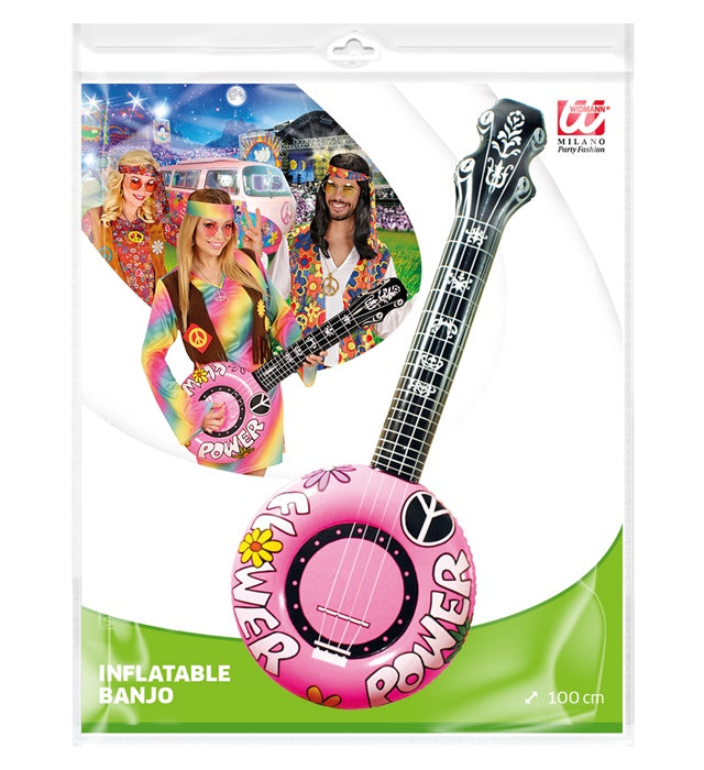 Pink Inflatable Banjo 100 Cm