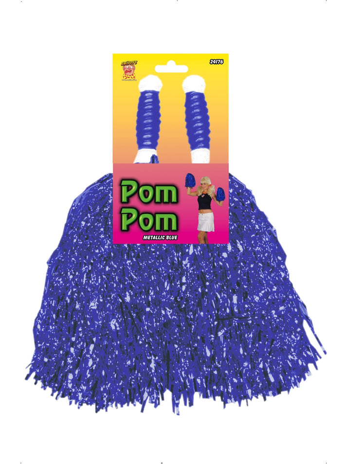 Pom Poms Metallic Blue Adult Pair Costume Accessory 2